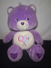 Vintage Jumbo Plush Care Bears 2002 Share Bear 24" Purple