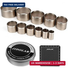 Leather Circle Cutter Tool Set, 11 Pieces Circle Punch Tools 10 12 15 20 25 30 3