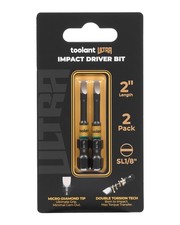 2 Inch Flat Slotted Bit SL1/8", Magnetic Anti-Slip Impact Screwdriver Bits, 2...
