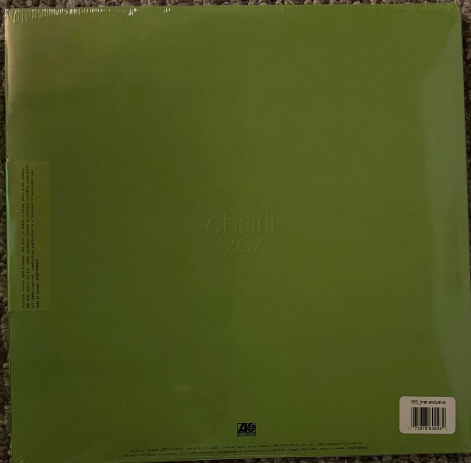Charli xcx Brat (360_brat exclusive) Picture Disc Vinyl LP NEW AND SEALED - Image 3 of 3