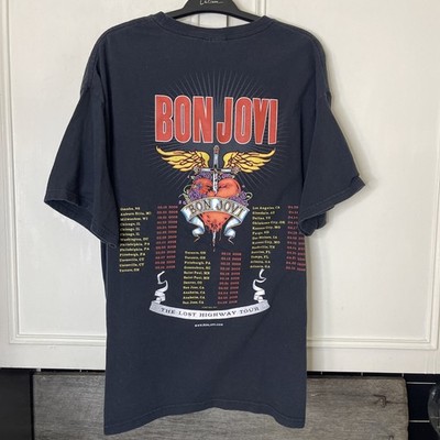 Bon Jovi The Lost Tour 2008 Men's Size XL Hanes Black Shirt | eBay