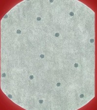 Lorena Canals Rug Dots Blue Sage Vintage Dots Blue 4' x 7" Round BNew with Tags