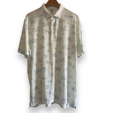 johnnie-O Top Shelf Short Sleeve Polo Shirt Beginner's Luck All Over Print XL