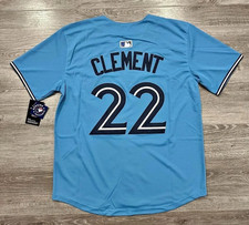 Toronto Blue Jays Ernie Clement #22 Blue Baseball Jersey Men's Size S-3X...