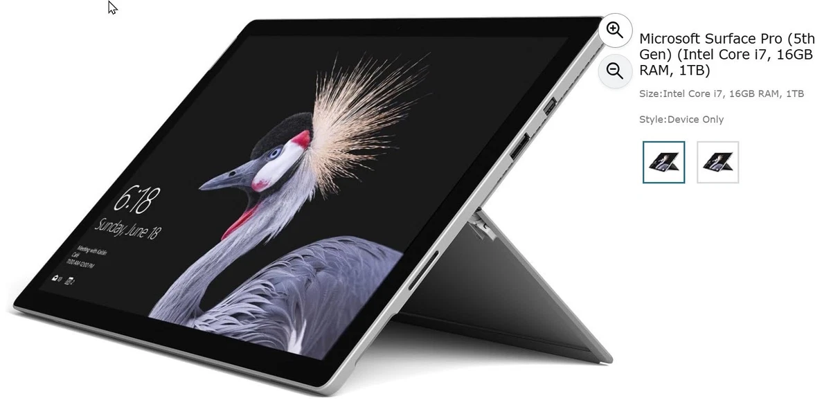Microsoft Surface Pro Intel Core i7 7th Gen. PC Laptops & Netbooks