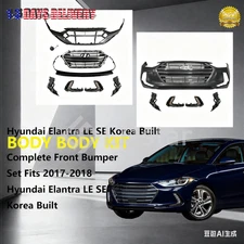 Complete Front Bumper Cover Set For 2017 2018 Hyundai Elantra LE SE Korea Built