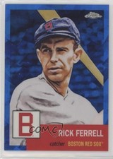 2022 Chrome Platinum Anniversary Blue Atomic Refractor Rick Ferrell HOF 10j8