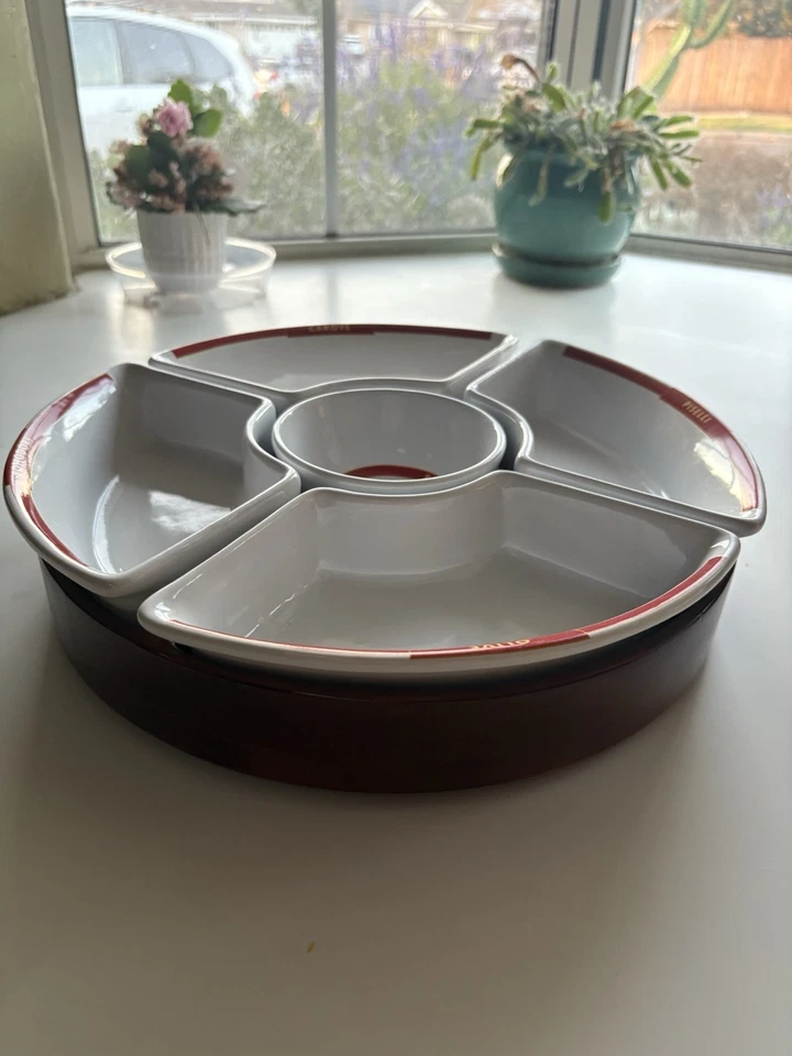 Pottery Barn PASTA RUSTICA 6 Pc Condiment Carousel 12", Lazy Susan - Image 3 of 4