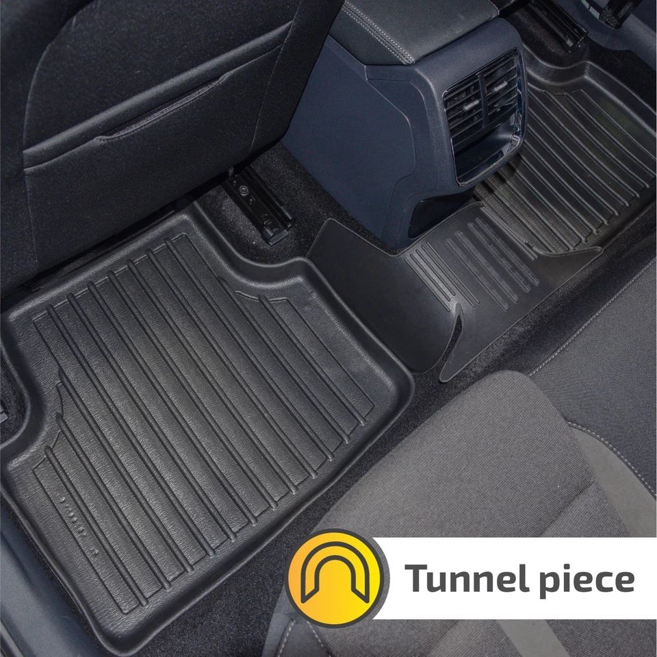 Juego de alfombrillas negras personalizadas para Toyota Prius (2004-2009) para todo tipo de clima Foto 4 de 4