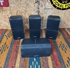 Set Of 4 Bose Double Cube Speakers and Center Channel Acoustimass Lifestyle