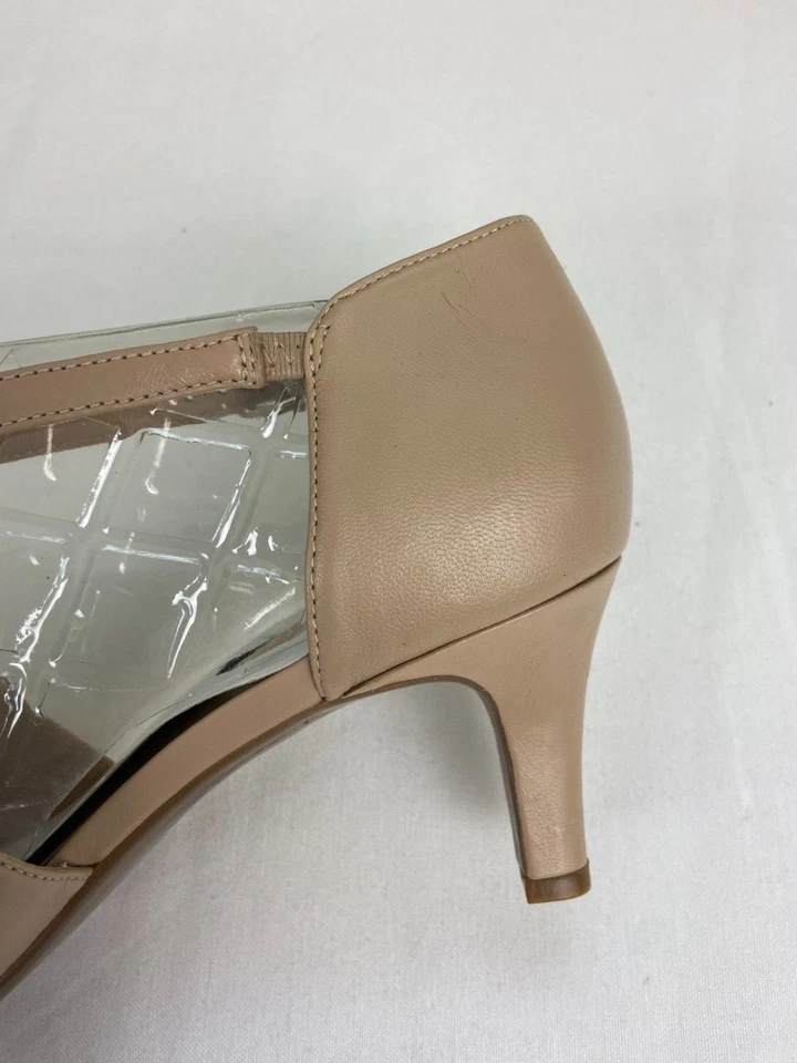 Nuevo con caja Naturalizer Okira Mujer Tacón Bomba Talla 9 M Beige Taupe Punta *Defecto* Foto 3 de 4