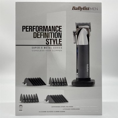 BaByliss Super-X Metal Professioneller Haarschneider, 13-teiliges Set, Anthrazit