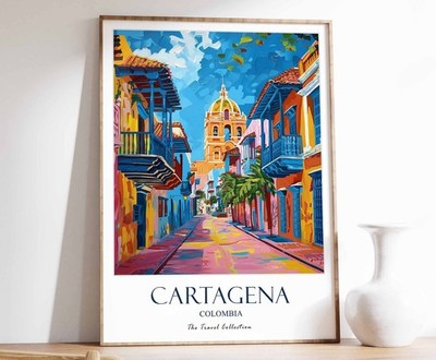 5_Cartagena Print, Cartagena Travel Poster, Colombian Travel Print, Tropical Dec