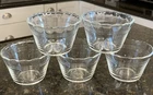 Set Of 5 Vintage Pyrex 462 Clear Scalloped 5oz Ramekins 3 Ring Custard Cups