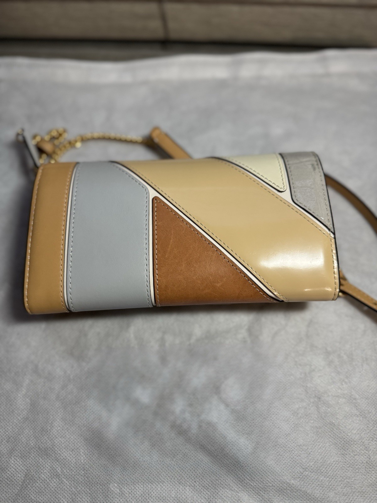 Tory Burch Robinson PatchworkLeather Wallet on a … - image 2