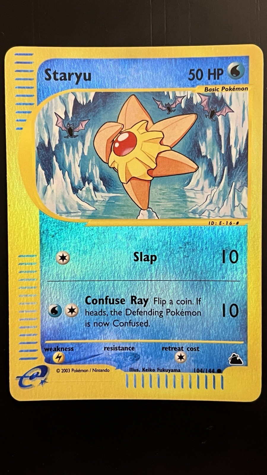 Staryu 104/144 NM Skyridge Reverse Holo Pokemon TCG