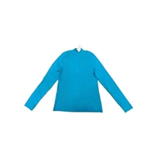 I.n.c. International Concepts Women's Ribbed Mock Neck Sweater Blue SZ XL Defect