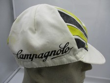 Vintage Campagnolo Systeme U Hat Cap Mens One Size Cycling White Yellow Italy