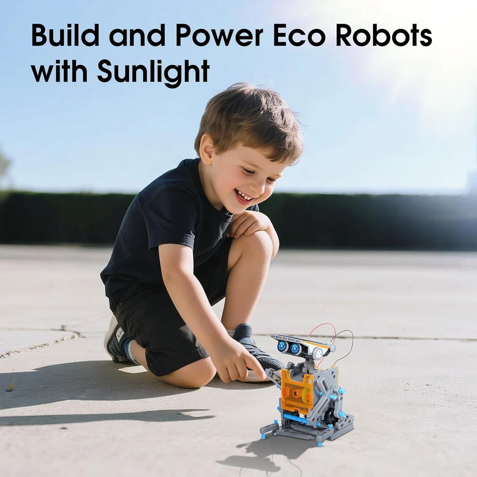 Energia Solare Robot, 12 in 1 Giocattoli Educativi, STEM Construcktion Set, Kit  - Immagine 4 di 4