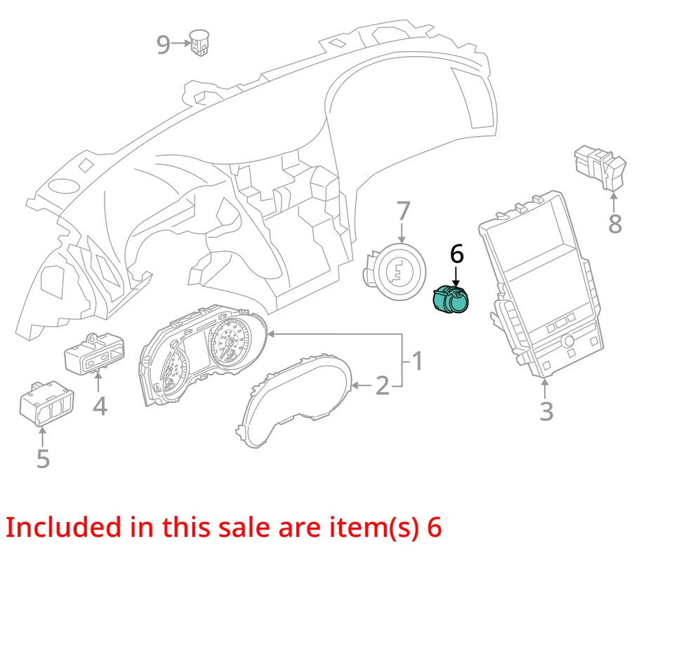 Interruptor de encendido botón de arranque y parada compatible con 14-22 Infiniti Q50 2018744 Foto 3 de 4