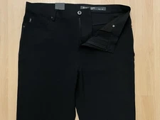 DKNY 36X30 Black St Marks Tech Dress Pants Flat Front Slim Fit Stretch NWT