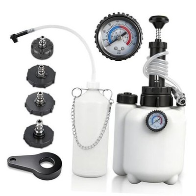 3L Brake Bleeding Kit with Pressure Gauge, Efficient Manual Vacuum Pump System 