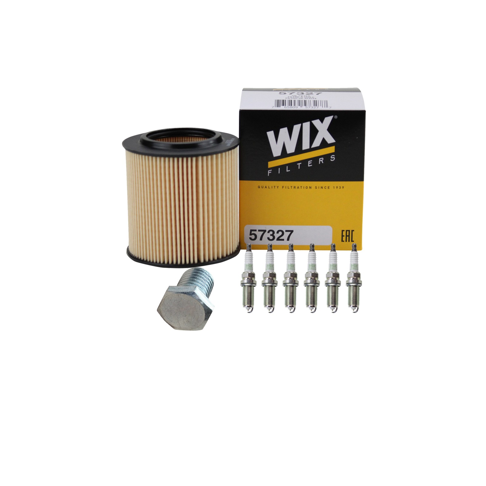 Wix Engine Oil Filter  NGK 6 Platinum Spark Plugs kit for E60 E70 528i X5 L6