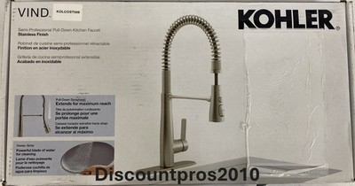 KOHLER Vind Semi-Pro Pull-Down Kitchen Faucet K-R33911-VS - Stainless Finish