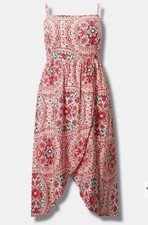 Tea Length Challis Square Neck Dress Size 1 (14/16) Torrid Dress