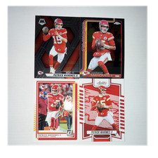 Patrick Mahomes Kansas City Chiefs 4 Card NFL Lot | Topps Chrome Mosaic Donruss