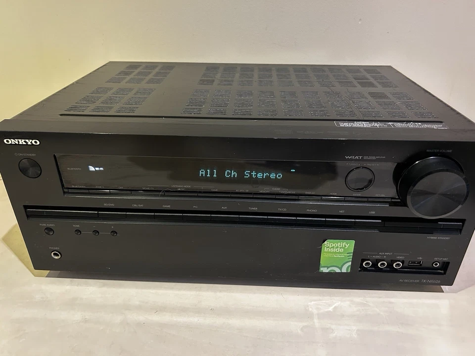 Onkyo TX-NR626 AV Receiver 7.2 Channel HDMI Bluetooth Wi-Fi Spotify Tested - Image 3 of 4