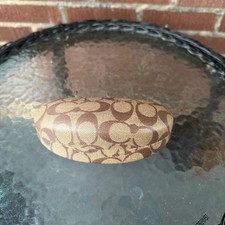 Coach Signature Monogram Hard Shell Sunglasses Eyeglass Case Brown Tan Logo