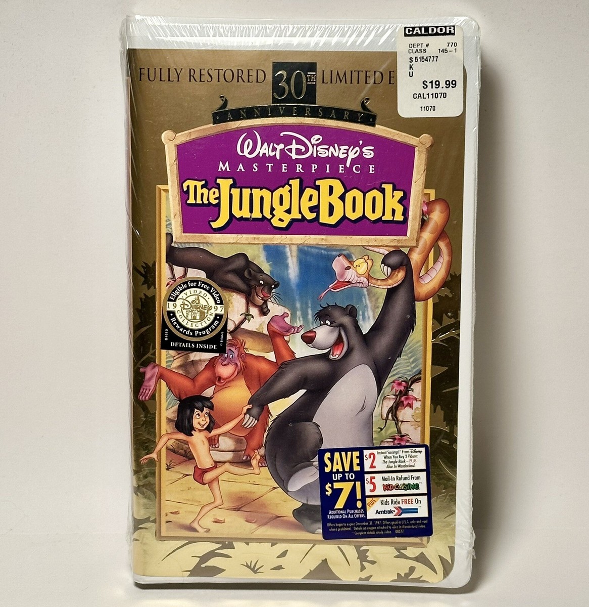 The Jungle Book (VHS, 1997, 30th Anniversary Limited Edition