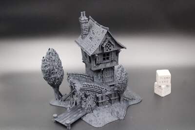 Tabletop Terrain Fantasy Bridge Toll House Ruin Dnd RPG wargame skirmish 28mm