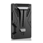 Slim RFID-Blocking Wallet with Money Clip for Credit Cards & AirTag Holder  