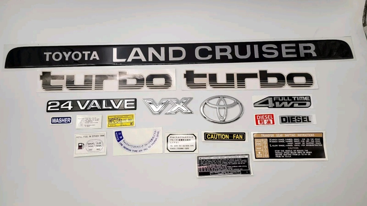 Decals and Emblems Fits Toyota Land Cruiser Fj80 | eBay
