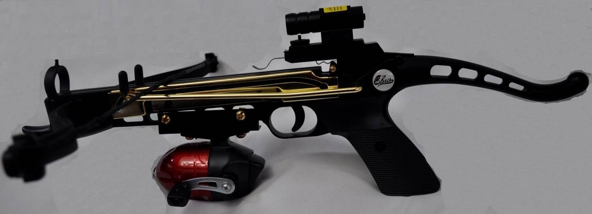 ●弓 Pernambuco Red Horn 4/4 NEW Fishing Crossbow with Red Laser - Reel - Slider - Arrow