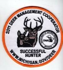 2011 MICHIGAN SUCCESSFUL DEER HUNTER PATCH - MICHIGAN DEER-TURKEY-MOOSE-BEAR
