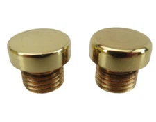 Baldwin 1035 Square Corner Door Hinge Solid Brass Button Finial Tip Set of 2