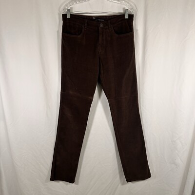 Tom James Corduroy Pants Men's 32 Brown Plush Original Vintage Washed Stone Beat