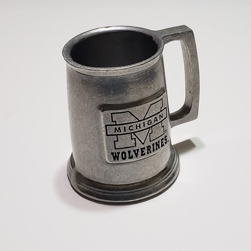 Pewter Metal Beer Mug Michigan Wolverines - Picture 3 of 7