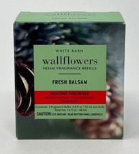 2 BATH  BODY WORKS FRESH BALSAM WALLFLOWER FRAGRANCE REFILL BULB PLUG IN SCENT