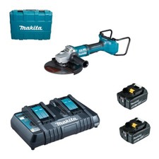 Makita DGA900 PT2  2 x 5,0Ah + Doppellader DC...