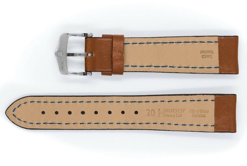 HIRSCH HEAVY CALF UHRENARMBAND KALBSLEDER GEPOLSTERT 18, 20, 22, 24, 26 DE - Picture 8 of 17