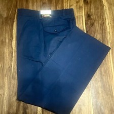 1970s Wrangler Slacks Pants Navy USA Sz 33 Rockabilly Men  s Vintage NWT