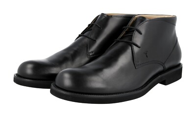TODS ITALY Chukka Boot Mens 11 Black Leather Polacco Lace Tod main image 3