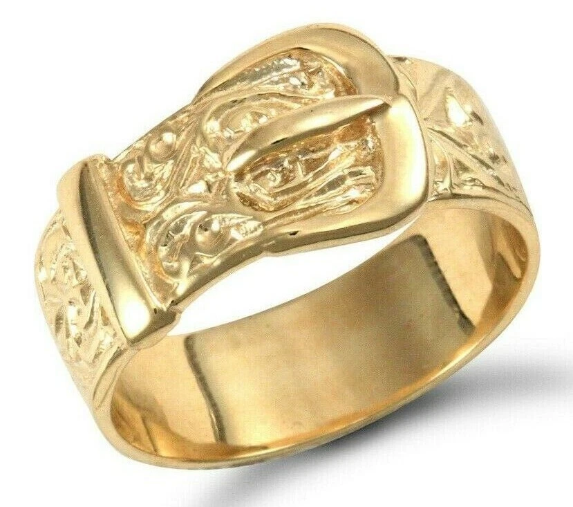 Mens gold outlet buckle ring