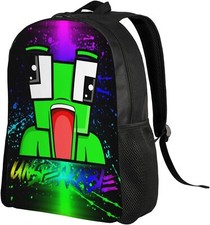 Unspeakable Gaming Backpack 16" Kids School Bag Neon Green Gamer Bookbag Gift