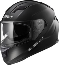 LS2 FF320 STREAM EVO GLOSS BLACK DUAL VISOR MOTORCYCLE HELMET 22.05 XS