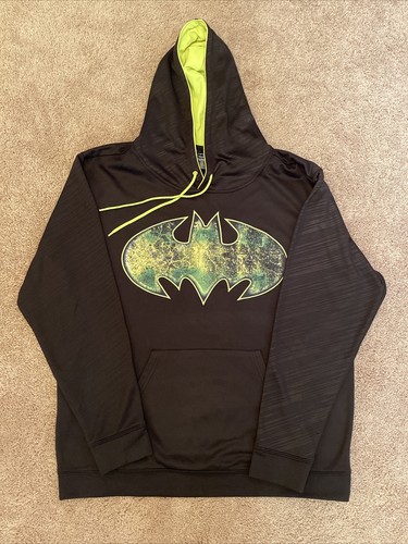Para Hombre Batman Sudadera Con Capucha Talla XL Negro Amarillo  Fluorescente | eBay